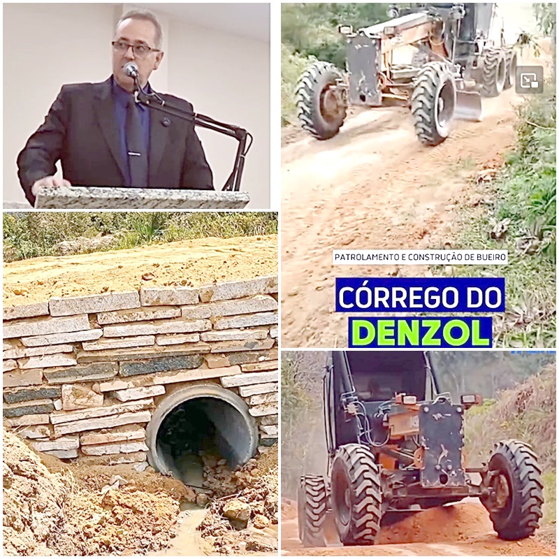 Juvenal agradece serviços realizados em estradas do Córrego do Denzol